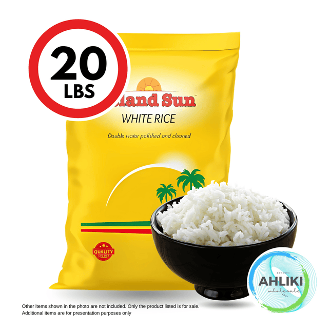 Island Sun Rice 20lb Yellow Bag "PICKUP FROM AH LIKI WHOLESALE"
