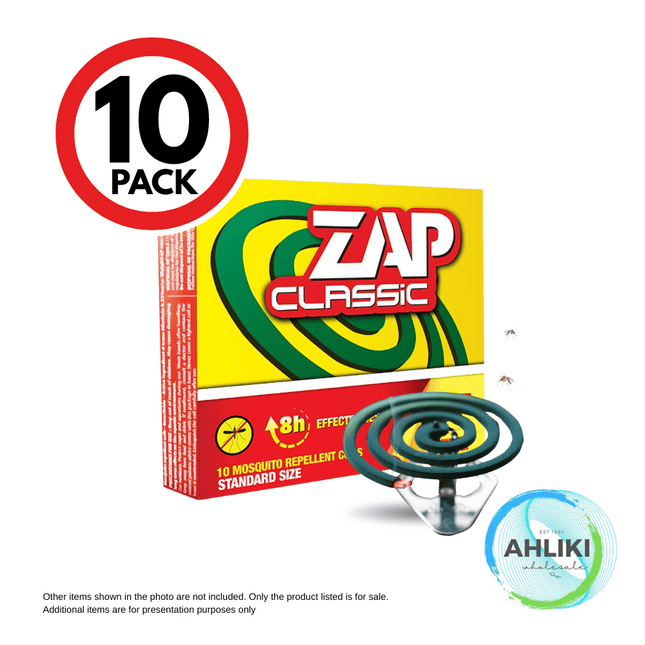 Zap Mosquito Coil Classic 10PACK Dbl Coil [SOLD OUT AT HQ] "PICKUP FROM AH LIKI WHOLESALE"