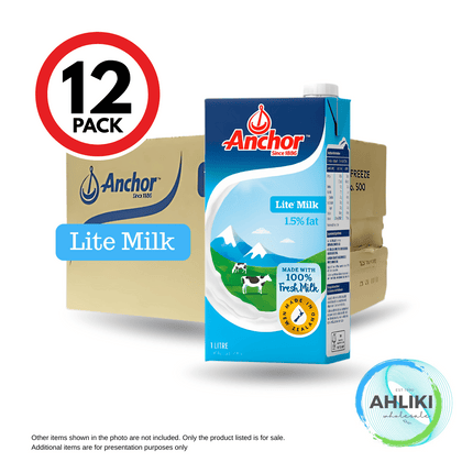 Anchor Milk Lite 12PACK x 1Ltr [NOT AVAIL SALELOLOGA] "PICKUP FROM AH LIKI WHOLESALE"
