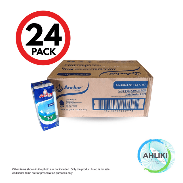 Anchor Regular Milk 24PACK x 250mls Small Packet Milk/Pepa Susi Laitiiti [SOLD OUT] "PICK UP FROM AH LIKI WHOLESALE"
