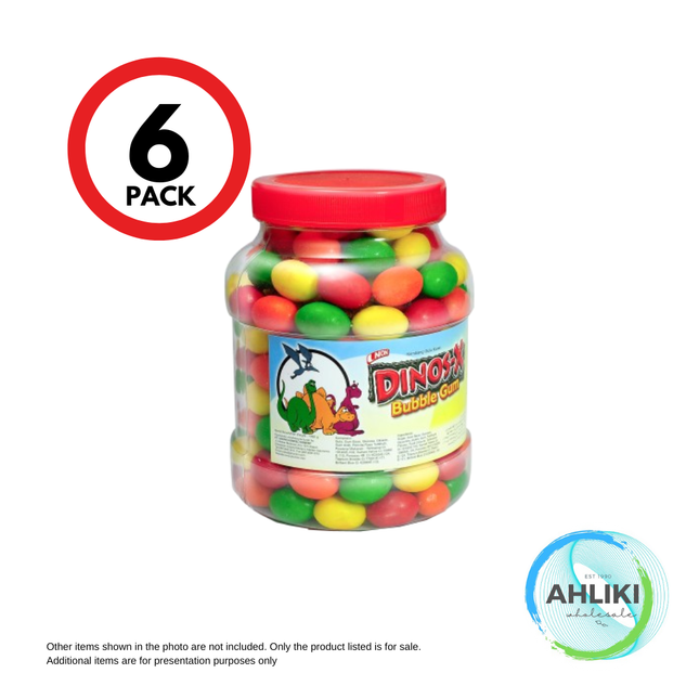 Dinos X Bubble Gum 60pcs x 6 Jar "PICKUP FROM AH LIKI WHOLESALE"