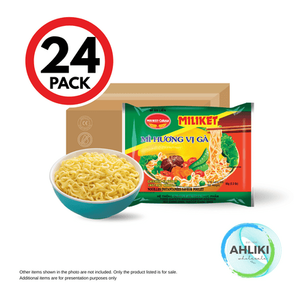 Miliket Packet Noodles Box of 65g 24PACK Assorted "PICKUP FROM AH LIKI WHOLESALE"