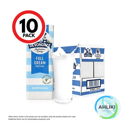 Devondale Full Cream UHT Milk 10PACK x 1L "PICKUP FROM AH LIKI WHOLESALE"