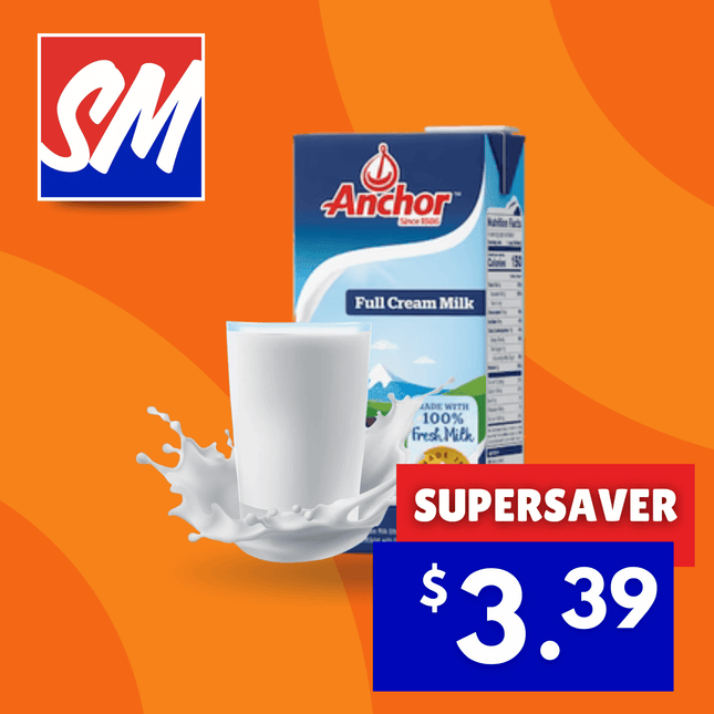 SUPERSAVER! Anchor Milk 1L Full Cream "PICKUP FROM FARMER JOE SUPERMARKET VAITELE ONLY"