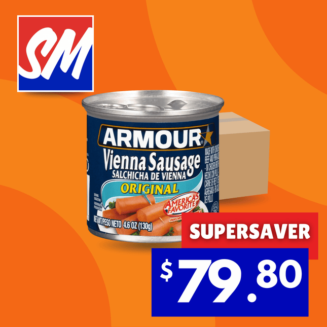 SUPERSAVER! Armour Chicken Vienna Can Sausages 24PACK 4.75oz-5oz "PICKUP FROM AH LIKI WHOLESALE"