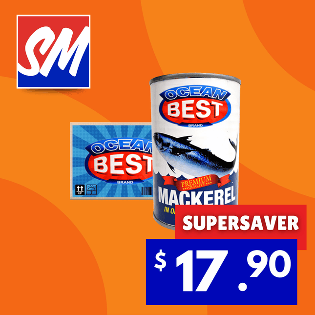 SUPERSAVER! Ocean Best Mackerel Natural Oil 425g x 8PACK [NOT AVAIL AT SALELOLOGA] "PICKUP FROM AH LIKI WHOLESALE"