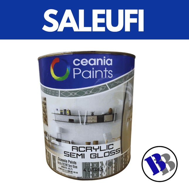 Oceania Acrylic Semi Gloss White Paint 4L - Substitute if sold out "PICKUP FROM BLUEBIRD LUMBER SALEUFI"