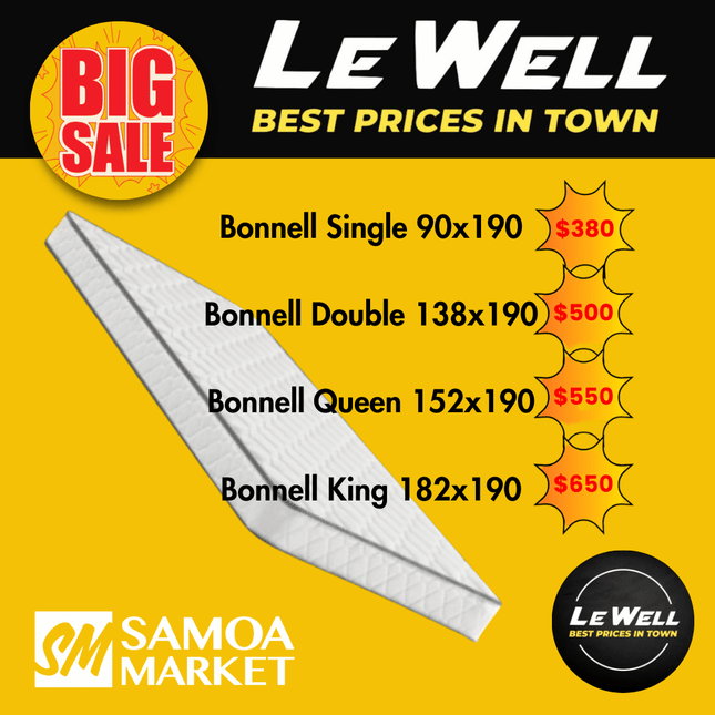 Bonnell Mattresses (PICK UP FROM LE WELL COMPANY SAVALALO ONLY)
