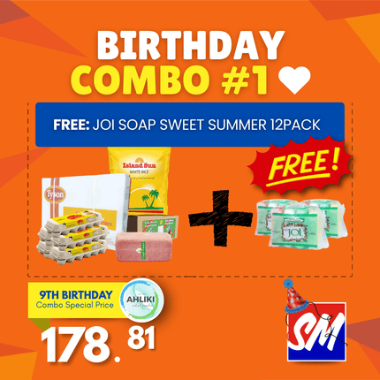 BIRTHDAY Combo #1 + FREE: JOI SOAP SWEET SUMMER 12PACK "PICKUP FROM AH LIKI WHOLESALE"