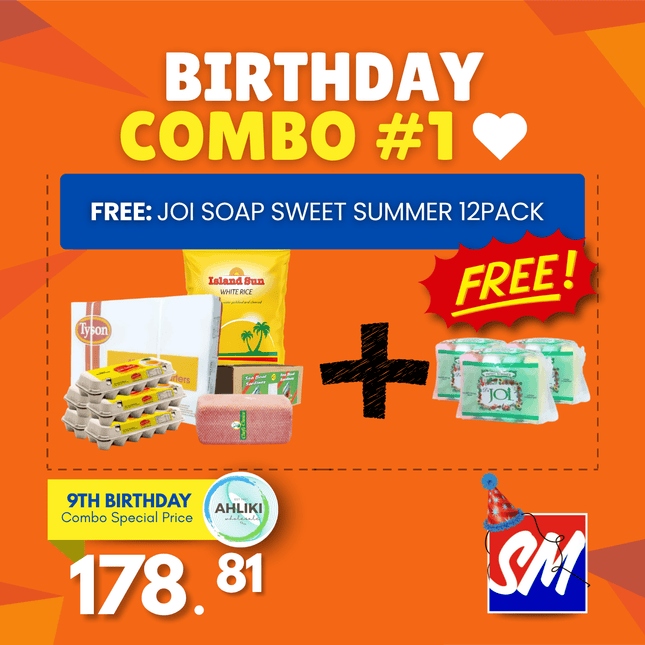 BIRTHDAY Combo #1 + FREE: JOI SOAP SWEET SUMMER 12PACK "PICKUP FROM AH LIKI WHOLESALE"