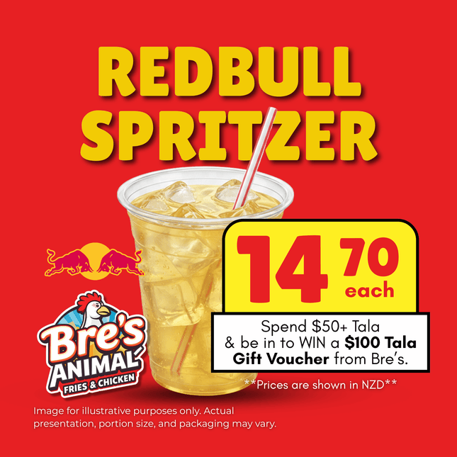 Redbull Spritzer "PICKUP FROM BRE'S ANIMAL FRIES AT VAILIMA"