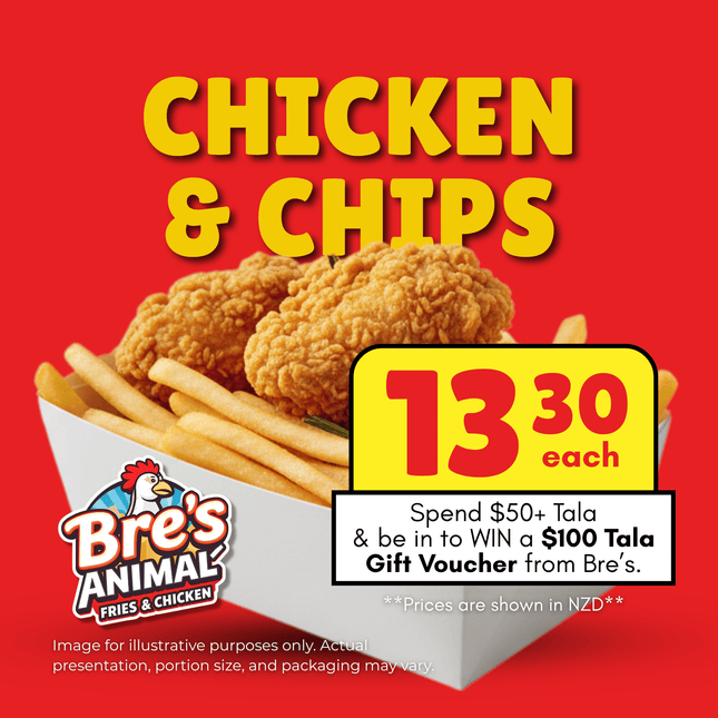 Chicken & Chips COMBO "PICKUP FROM BRE'S ANIMAL FRIES AT VAILIMA"