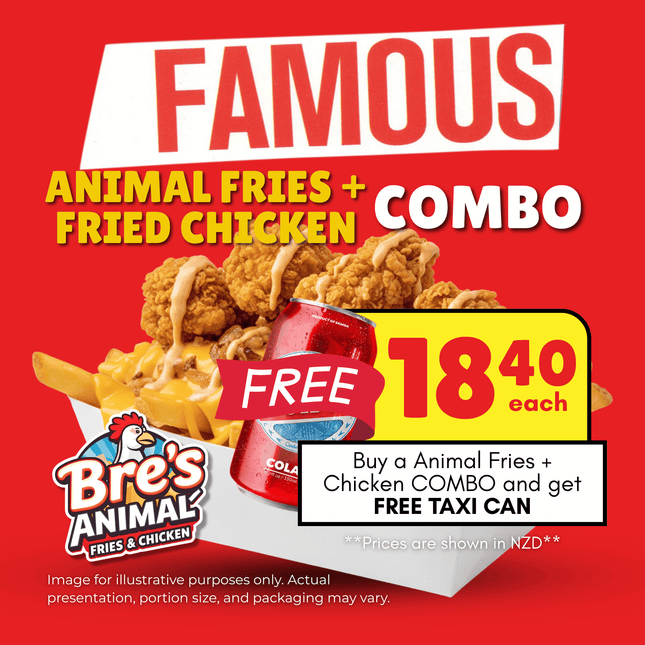 Animal Fries + Fried Chicken COMBO + FREE TAXI CAN "PICKUP FROM BRE'S ANIMAL FRIES AT VAILIMA"