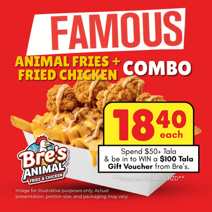 Animal Fries + Fried Chicken COMBO "PICKUP FROM BRE'S ANIMAL FRIES AT VAILIMA"