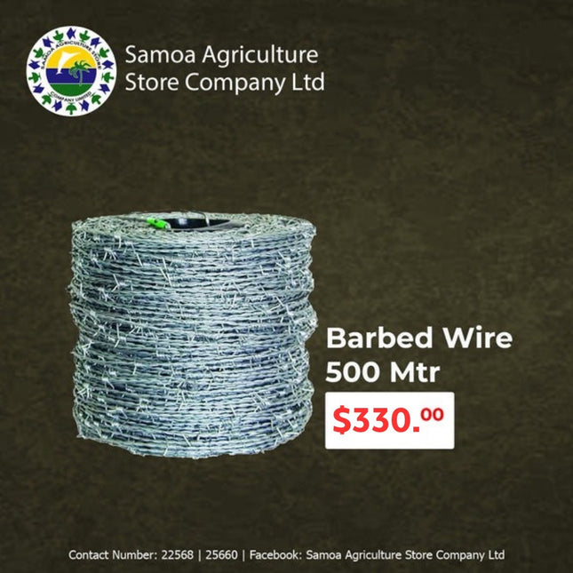 Barbed Wire 500 Mtr "PICK UP AT SAMOA AGRICULTURE STORE CO LTD VAITELE AND SALELOLOGA SAVAII"
