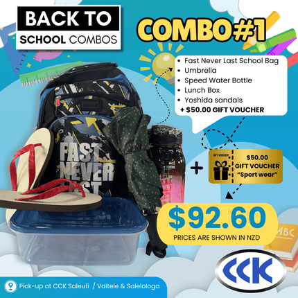 CCK Back To School Combo #1 "PICKUP AT CCK CLOTHING STORE SALEUFI, VAITELE or SALELOLOGA"
