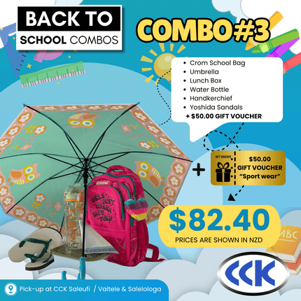 CCK Back To School Combo #3 "PICKUP AT CCK CLOTHING STORE SALEUFI, VAITELE or SALELOLOGA"