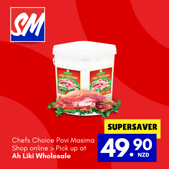 SUPERSAVER! Chefs Choice Povi Masima 4kg Pail "PICKUP FROM AH LIKI WHOLESALE"
