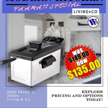 FAAMATI SPECIAL  - Deep Fryer 3L 2000w  "PICKUP FROM BLUEBIRD LUMBER & HARDWARE"