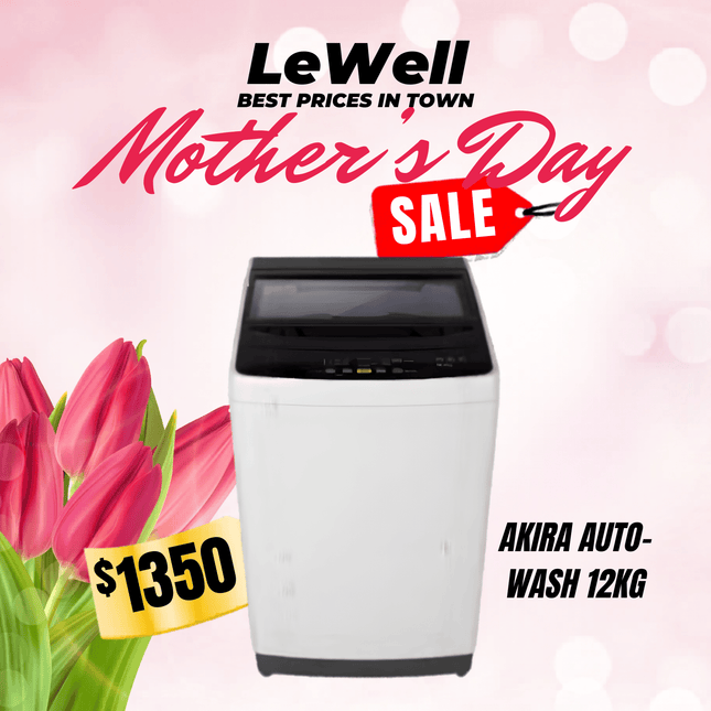 Akira Washer Auto 12kg (PICK UP FROM LE WELL COMPANY SAVALALO ONLY)
