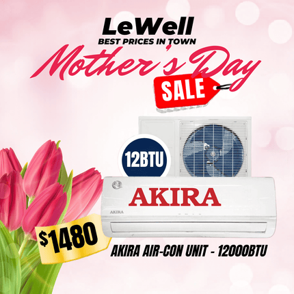 Akira Air Con Unit 12000BTU (PICK UP FROM LE WELL COMPANY SAVALALO ONLY)