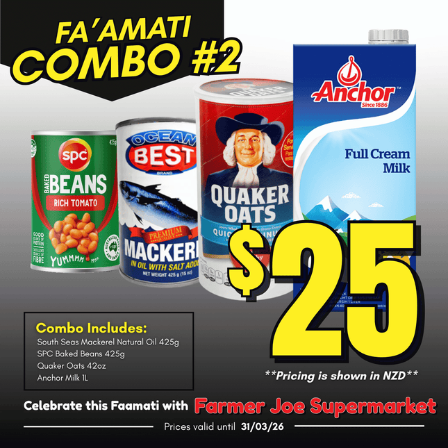Faamati Combo #2 "PICKUP FROM FARMER JOE SUPERMARKET FUGALEI ONLY"