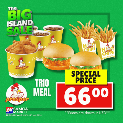 Trio Meal "PICKUP FROM PROSPER SAVAII, SALELOLOGA"