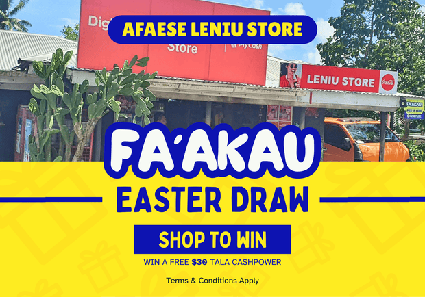 EASTER DRAW with Afaese Leniu Store in Lauli'i, Upolu