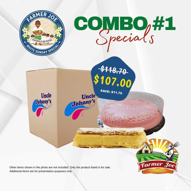 COMBO SPECIAL #1 (White Sunday Specials) "PICKUP FROM FARMER JOE SUPERMARKET VAITELE ONLY"