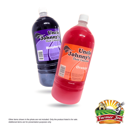 Uncle Johnny's Drink Concentrate Assorted "PICKUP FROM FARMER JOE SUPERMARKET VAITELE ONLY"