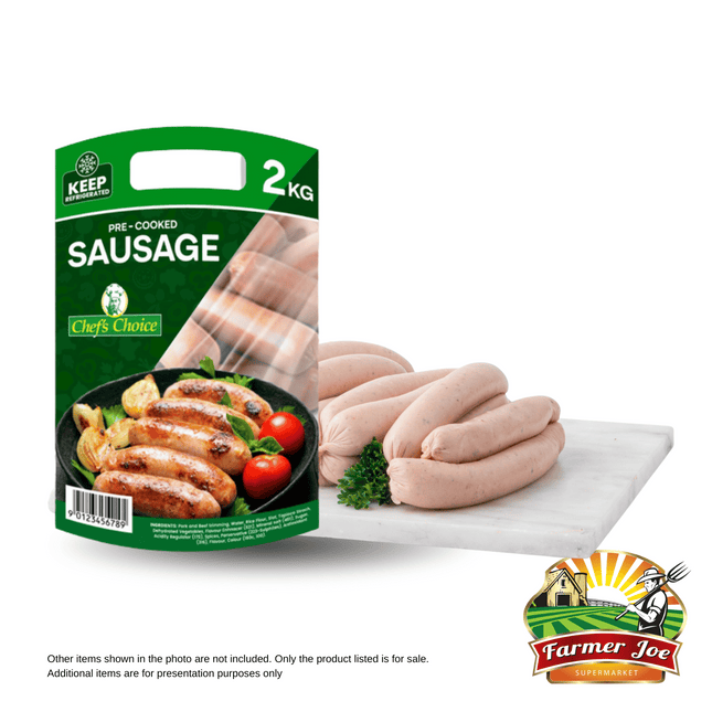 Chefs Choice Pre-Cooked Sausages 2KG Bag "PICKUP FROM FARMER JOE SUPERMARKET VAITELE ONLY"