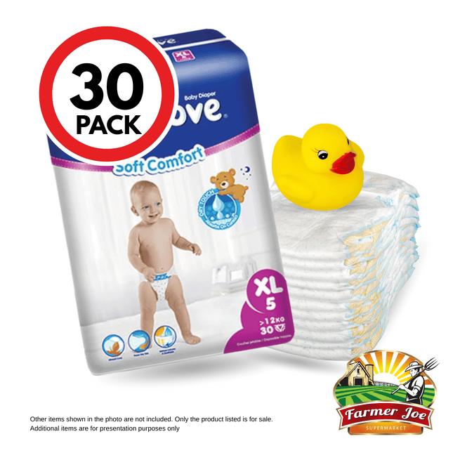 Soft Love Diapers Extra Large - 30Pkt "PICK UP AT FARMER JOE SUPERMARKET UPOLU ONLY"