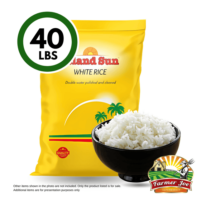 Island Sun Rice Yellow Label 40lbs "PICKUP FROM FARMER JOE SUPERMARKET VAITELE ONLY"