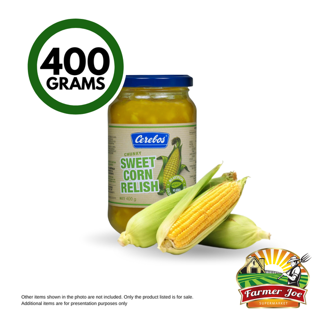 Cerebos Sweetcorn Relish 400g "PICKUP FROM FARMER JOE SUPERMARKET VAITELE ONLY"
