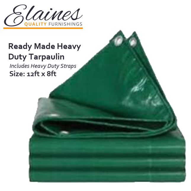 Green Ready Made Heavy Duty Tarpaulin (12ft x 8ft) "PICK UP FROM ELAINE ALAFUA"
