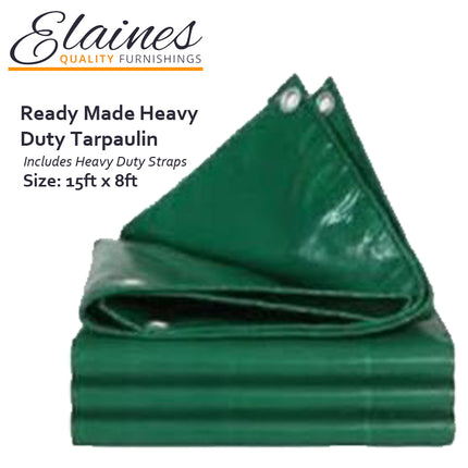 Green Ready Made Heavy Duty Tarpaulin (15ft x 8ft) "PICK UP FROM ELAINE ALAFUA"