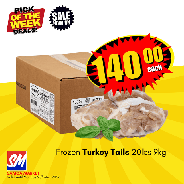 Frozen Turkey Tails 20lbs 9kg "PICKUP FROM AH LIKI WHOLESALE"