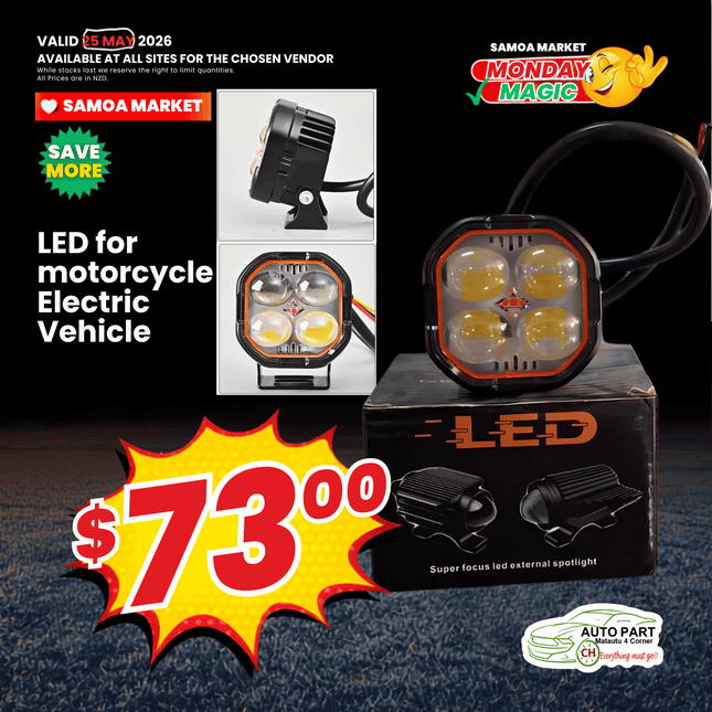 MAGIC MONDAY! LED for Motorcycle Electric Vehicle "PICKUP FROM AUTO PARTS, MATAUTU"