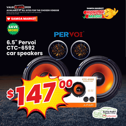 MAGIC MONDAY! Pervoi CTC-6592 Car Speakers "PICKUP FROM AUTO PARTS, MATAUTU"