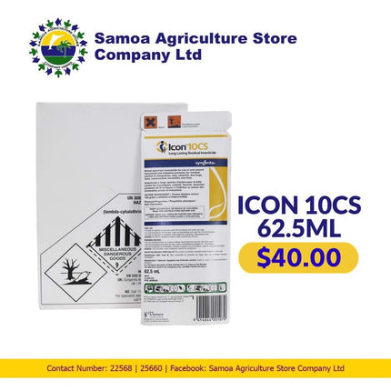 Icon 10CS 62.5ML "PICK UP AT SAMOA AGRICULTURE STORE CO LTD VAITELE AND SALELOLOGA SAVAII"