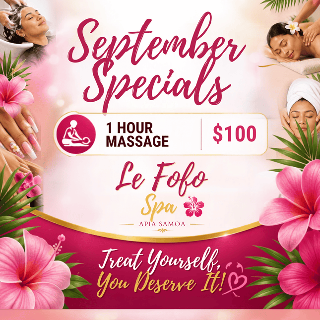 1 Hour Massage "PICKUP FROM LE FOFO SPA at FUGALEI"
