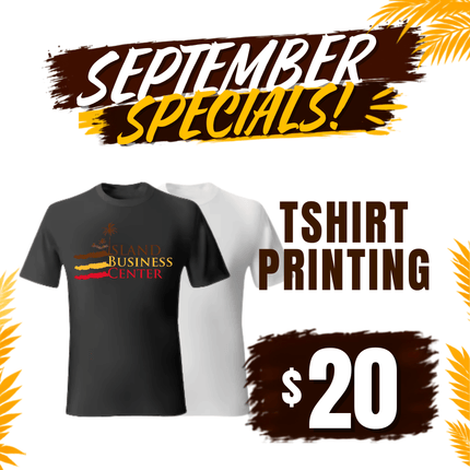 Tshirt Printing "PICKUP FROM ISLAND BUSINESS CENTER at FUGALEI"