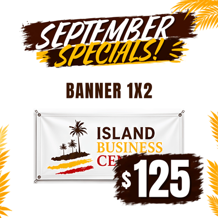Banner 1x2 "PICKUP FROM ISLAND BUSINESS CENTER at FUGALEI"