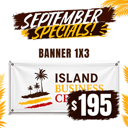 Banner 1x3 "PICKUP FROM ISLAND BUSINESS CENTER at FUGALEI"