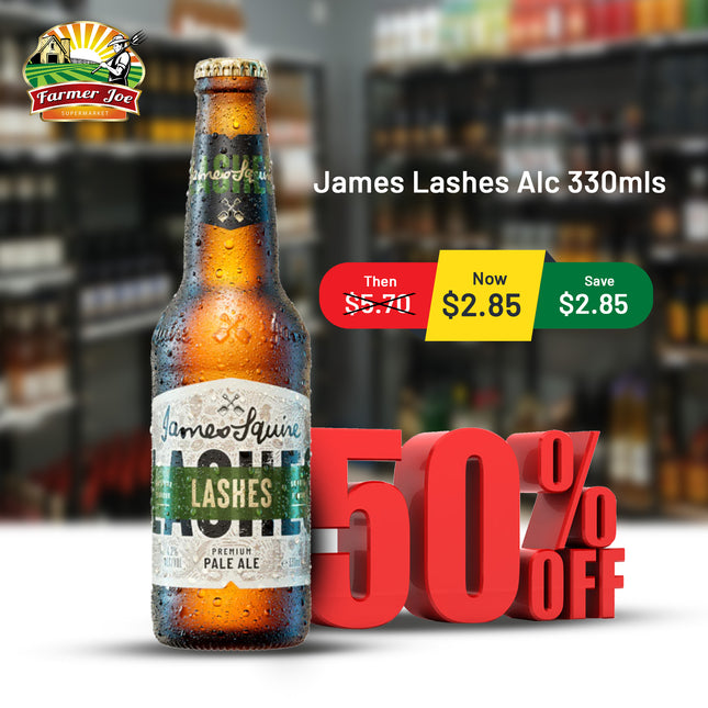 James Lashes Alc 330mls "PICKUP FROM FARMER JOE SUPERMARKET UPOLU ONLY"