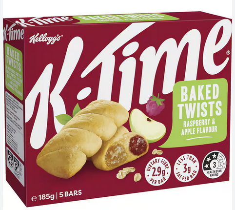 Kelloggs K-Time Baked Twists 185g "PICKUP FROM FARMER JOE SUPERMARKET UPOLU VAITELE ONLY"