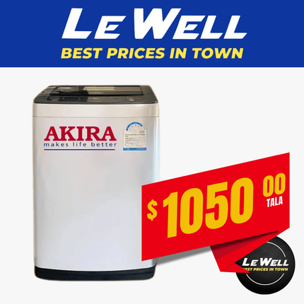 Akira Washer Auto 8kg (PICK UP FROM LE WELL COMPANY SAVALALO ONLY)