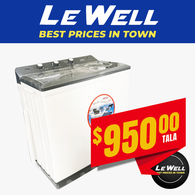 Akira Washing Machine Semi 10kg (PICK UP FROM LE WELL COMPANY SAVALALO ONLY)