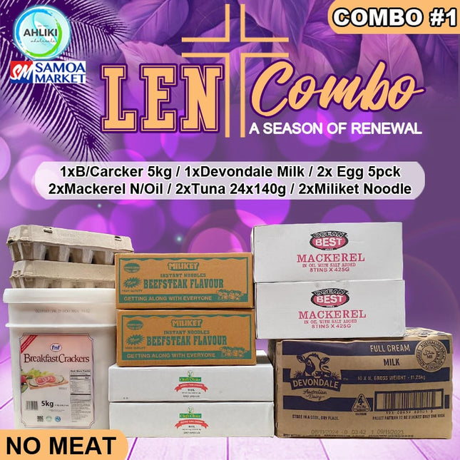 Lent Combo #1 "PICK UP FROM AH LIKI WHOLESALE"