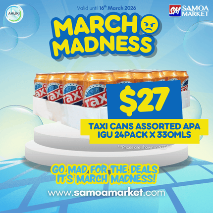 MARCH MADNESS! Taxi Cans Assorted Apa Igu 24PACK x 330mls "PICKUP FROM AH LIKI WHOLESALE"
